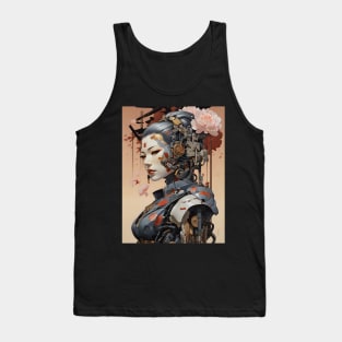 Cyborg girl in ukiyo e style Tank Top